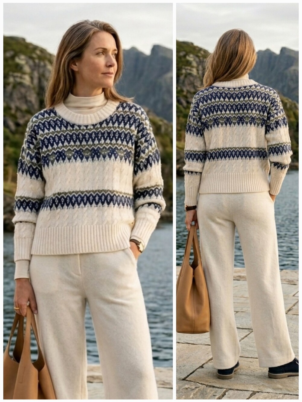 Scotch & Soda S Quiet Luxury Coastal Cottagecore Nordic Fair Isle Knit Sweater